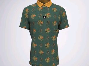 Green and Gold Golf Shirt
